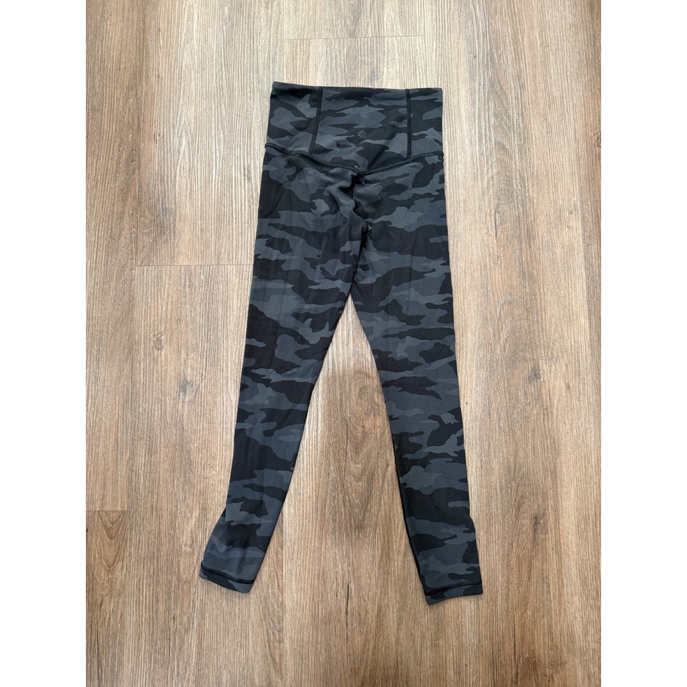 Athleta Elation 7/8‎ Tight Womens XXS Black Grey Camo High Rise Yoga Leggings